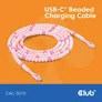 Club 3D USB Typ-C zu Typ-C Perlen Kabel 60W 2m pink