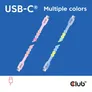 Club 3D USB Typ-C zu Typ-C Perlen Kabel 60W 2m pink