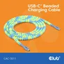 Club 3D USB Typ-C zu Typ-C Perlen Kabel 60W 2m blau