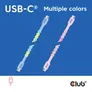 Club 3D USB Typ-C zu Typ-C Perlen Kabel 60W 2m blau