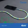 Club 3D USB Typ-C zu Typ-C Perlen Kabel 60W 2m blau