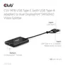 Club 3D USB Typ-C (mit USB Typ-A Adapter) auf dualen DisplayPort (4K60Hz) Video Splitter schwarz