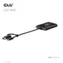 Club 3D USB Typ-C (mit USB Typ-A Adapter) auf dualen DisplayPort (4K60Hz) Video Splitter schwarz
