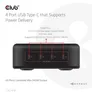 Club 3D Reiseladegerät 240 Watt GaN-Technologie, 4 x USB Typ-C, Power Delivery (PD) 3.1 und PPS-Unterstützung