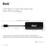 Club 3D USB Type-C 4-Port 10G Daten-Hub mit PD3.0 Ladefunktion