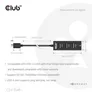 Club 3D USB Typ-C 3.2 Gen1 auf 3 Port USB Typ-A Hub mit Gigabit Ethernet