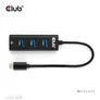 Club 3D USB Typ-C 3.2 Gen1 auf 3 Port USB Typ-A Hub mit Gigabit Ethernet