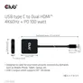Club 3D USB Typ-C auf Dual HDMI 4K60Hz PD 100W