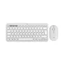 Logitech Pebble 2 Combo Weiß - Schlanke Multi-Device Bluetooth®-Tastatur und -Maus mit anpassbaren Tasten