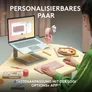 Logitech Pebble 2 Combo Weiß - Schlanke Multi-Device Bluetooth®-Tastatur und -Maus mit anpassbaren Tasten
