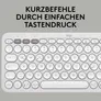 Logitech Pebble 2 Combo Weiß - Schlanke Multi-Device Bluetooth®-Tastatur und -Maus mit anpassbaren Tasten