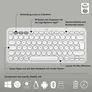 Logitech Pebble 2 Combo Weiß - Schlanke Multi-Device Bluetooth®-Tastatur und -Maus mit anpassbaren Tasten