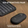 Logitech Pebble 2 Combo Graphite - Schlanke Multi-Device Bluetooth®-Tastatur und -Maus mit anpassbaren Tasten