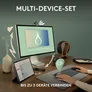 Logitech Pebble 2 Combo Graphite - Schlanke Multi-Device Bluetooth®-Tastatur und -Maus mit anpassbaren Tasten
