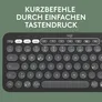 Logitech Pebble 2 Combo Graphite - Schlanke Multi-Device Bluetooth®-Tastatur und -Maus mit anpassbaren Tasten