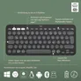 Logitech Pebble 2 Combo Graphite - Schlanke Multi-Device Bluetooth®-Tastatur und -Maus mit anpassbaren Tasten