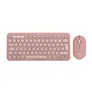 Logitech Pebble 2 Combo Rosa - Schlanke Multi-Device Bluetooth®-Tastatur und -Maus mit anpassbaren Tasten
