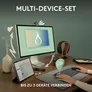 Logitech Pebble 2 Combo Rosa - Schlanke Multi-Device Bluetooth®-Tastatur und -Maus mit anpassbaren Tasten