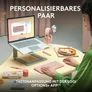 Logitech Pebble 2 Combo Rosa - Schlanke Multi-Device Bluetooth®-Tastatur und -Maus mit anpassbaren Tasten