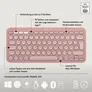 Logitech Pebble 2 Combo Rosa - Schlanke Multi-Device Bluetooth®-Tastatur und -Maus mit anpassbaren Tasten