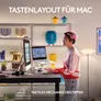 MX Mechanical Mini for Mac Pale Grey, Taktile-Switches (Leise), DE-Layout (Qwertz), Bluetooth, USB-C, Unterstützt von Logi Options+