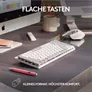 MX Mechanical Mini for Mac Pale Grey, Taktile-Switches (Leise), DE-Layout (Qwertz), Bluetooth, USB-C, Unterstützt von Logi Options+