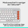 Logitech POP Icon Keys Weiß - Kabellose Multi-Device-Tastatur, Anpassbare Tasten mit der Logi Options+ App