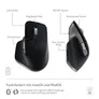 Logitech MX Master 3S for Mac Schwarz/Space Grey - Performance-Maus, Bluetooth, USB-C, Unterstützt von Logi Options+