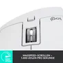 Logitech MX Master 3S Pale Grey Performance-Maus, Logi Bolt Adapter, Bluetooth, USB-C, Unterstützt von Logi Options+