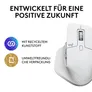 Logitech MX Master 3S Pale Grey Performance-Maus, Logi Bolt Adapter, Bluetooth, USB-C, Unterstützt von Logi Options+