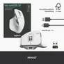 Logitech MX Master 3S Pale Grey Performance-Maus, Logi Bolt Adapter, Bluetooth, USB-C, Unterstützt von Logi Options+