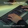 Logitech MX Keys S for Mac, Space Grey - Multi-Device-Tastatur für macOS und iPadOS