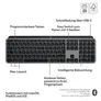 Logitech MX Keys S for Mac, Space Grey - Multi-Device-Tastatur für macOS und iPadOS