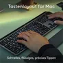 Logitech MX Keys S for Mac, Pale Grey - Multi-Device-Tastatur für macOS und iPadOS