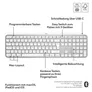 Logitech MX Keys S for Mac, Pale Grey - Multi-Device-Tastatur für macOS und iPadOS