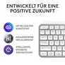 Logitech MX Keys S Pale Grey - USB-C/A, Bluetooth, Logi Bold Adapter, Windows- und Mac Layout, Management via Logitech Options+