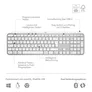 Logitech MX Keys S Pale Grey - USB-C/A, Bluetooth, Logi Bold Adapter, Windows- und Mac Layout, Management via Logitech Options+