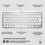 Logitech MX Keys Mini for Mac, Pale Grey - Kabellose & Kompakte Performance Tastatur