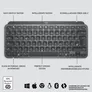 Logitech MX Keys Mini Grafit - Kabellose Kompakte Performance Tastatur, Unterstützt Logi Options+
