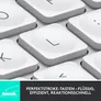Logitech MX Keys Mini Pale Grey - Kabellose Kompakte Performance Tastatur, Unterstützt Logi Options+