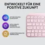 Logitech MX Keys Mini Rosé - Kabellose Kompakte Performance Tastatur, Unterstützt Logi Options+