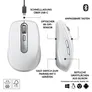 Logitech MX Anywhere 3S Pale Grey - Kompakte kabellose Performance-Maus