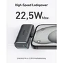 Anker Nano Power Bank 5,000mAh, 22.5W, schwarz, integrierter USB-C-Anschluß