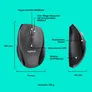 Logitech Marathon Mouse M705 Anthrazit - 1000 DPI, Logitech Unifying-Empfänger, 2x AA Batterien