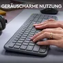 Logitech Signature Slim Combo MK950 Grafit - Bluetooth, Logi Bolt Adapter, 4000 DPI, Easy-Switch-Taste