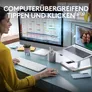 Logitech Signature Slim Combo MK950 Pale Grey - Bluetooth, Logi Bolt Adapter, 4000 DPI, Easy-Switch-Taste