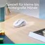 Logitech Signature M650 Pale Grey M - Bluetooth, Logi Bolt, 4000 DPI, Unterstützt von Logi Options+