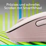 Logitech Signature M650 Rosé M - Bluetooth, Logi Bolt, 4000 DPI, Unterstützt von Logi Options+
