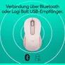 Logitech Signature M650 Rosé M - Bluetooth, Logi Bolt, 4000 DPI, Unterstützt von Logi Options+