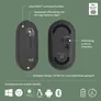 Logitech Pebble Mouse 2 M350S Grafit - Bluetooth (3x Easy-Switch), 4000 DPI, Unterstützt von Logi Options+